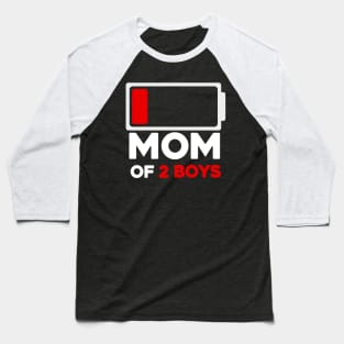 Mom of 2 Boys Baseball T-Shirt